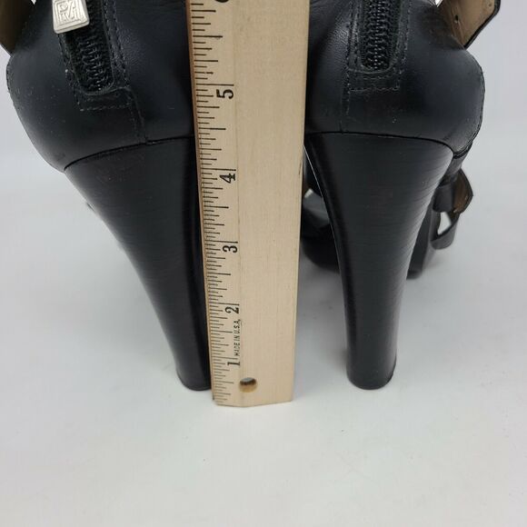 Pour La Victoire Platform Strappy Black Heels 8 M Woven Cage Sexy Pumps - Picture 5 of 8